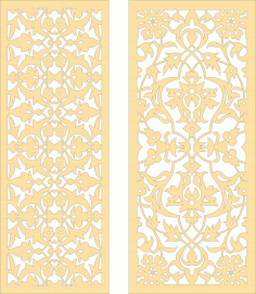 Privacy Partition Indoor Panel Lattice Room Dividers Set Free DXF File