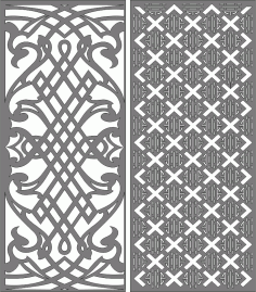 Privacy Partition Indoor Panel Screen Decorative Room Divider Seamless Design For Laser Cut Free Vector File