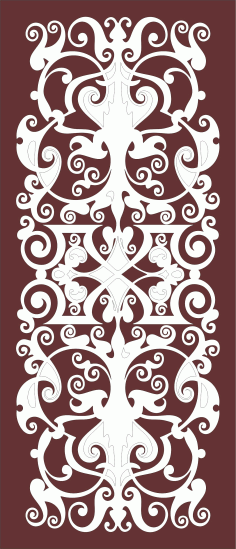Privacy Partition Indoor Panel Screen Room Divider Pattern For Laser Cutting Free DXF File