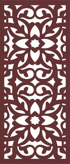 Privacy Partition Indoor Panel Screen Room Divider Seamless Design Pattern For Laser Cut Free Vector File