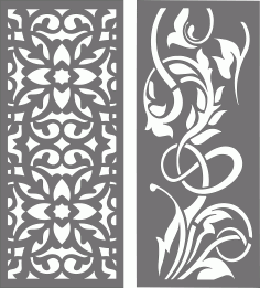 Privacy Partition Indoor Panel Screen Room Dividers Set For Laser Cutting Free DXF File