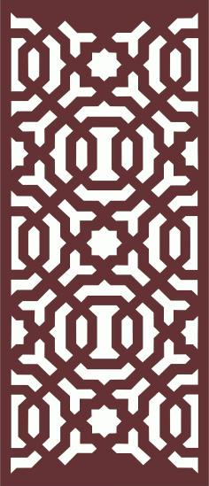 Privacy Partition Indoor Panels Lattice Room Divider Seamless Design Pattern Free DXF File