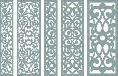 Privacy Partition Indoor Panels Lattice Room Divider Seamless Designs Pattern Free DXF File