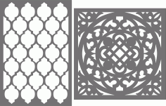 Privacy Partition Indoor Panels Modern Screen Room Divider Pattern For Laser Cutting Free DXF File