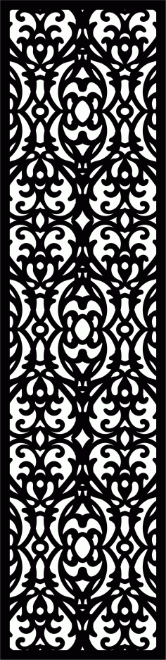 Privacy Partition Indoor Panels Room Divider Floral Lattice Stencil Free DXF File