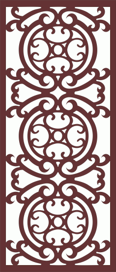 Privacy Partition Indoor Panels Room Divider Seamless Pattern For Laser Cutting Free DXF File