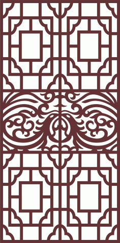 Privacy Partition Indoor Panels Screen Room Divider Seamless Design Pattern Cnc Laser Cutting Free DXF File
