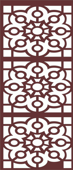 Privacy Partition Indoor Panels Screen Room Divider Seamless Design Pattern For Laser Cutting Free DXF File