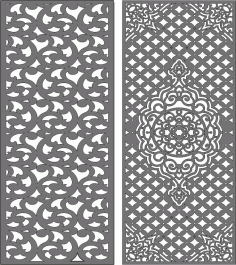 Privacy Partition Indoor Panels Screen Set For Laser Cutting Free DXF File