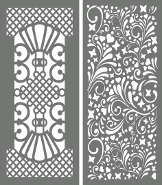Privacy Partition Panels Room Divider Seamless For Laser Cut Free Vector File