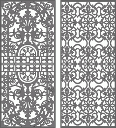 Privacy Partition Room Divider Seamless Set For Laser Cutting Free DXF File