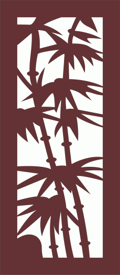 Privacy Partition Sample Baffle Of Bamboo Free DXF File