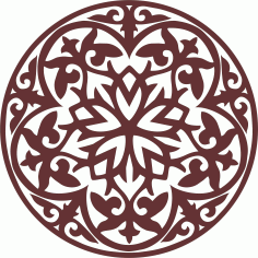 Privacy Partition Window Grill Circular For Laser Cut Free Vector File