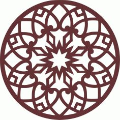 Privacy Partition Window Grill Circular Panel For Laser Cutting Free DXF File