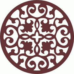 Privacy Partition Window Grill Circular Pattern For Laser Cut Free Vector File