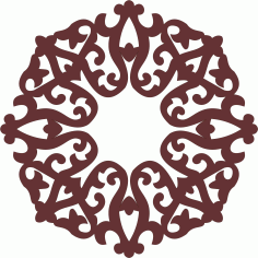 Privacy Partition Window Grill Circular Seamless Design For Laser Cut Free Vector File