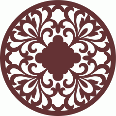 Privacy Partition Window Grill Round For Laser Cutting Free DXF File