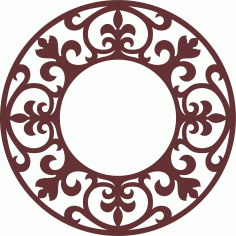 Privacy Partition Window Grill Round Panel For Laser Cutting Free DXF File