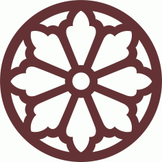 Privacy Partition Window Round Pattern For Laser Cut Free Vector File