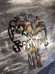 Punisher Skull Text Free DXF File