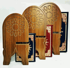 Quran Holder Book Stand Rehal Wooden For Laser Cut Free DXF File