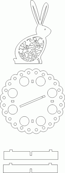 Rabbit Egg Stand For Laser Cutting Free Vector File