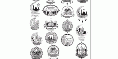 Ramadan Kareem For Laser Cut Free Vector File