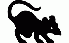 Rat Silhouette Run Free DXF File