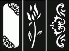Rectangular Decorative Motifs For Laser Cut Cnc Free Vector File