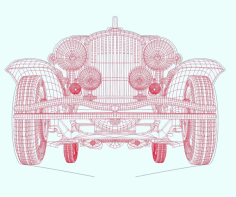 Retro Car Acrylic 3d Led Lamp Laser Engraving Free Vector File