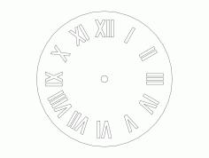 Roman Clock Free DXF File