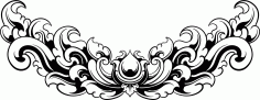 Room Divider Decoration Border Pattern Free DXF File