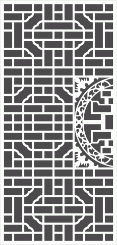 Room Divider Pattern Partition Screen For Laser Cutting Free DXF File