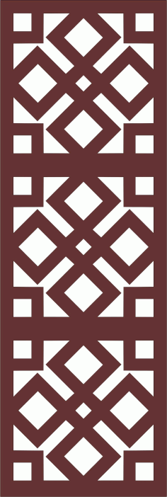 Room Divider Seamless Floral Grill Design For Laser Cutting Free DXF File