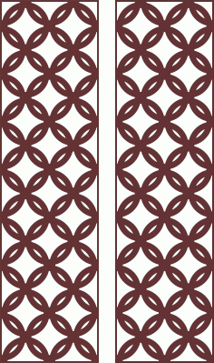 Room Divider Seamless Floral Jali Design For Laser Cutting Free DXF File