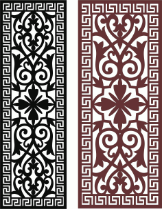 Room Divider Seamless Floral Screen Art For Laser Cut Free Vector File, Free Vectors File
