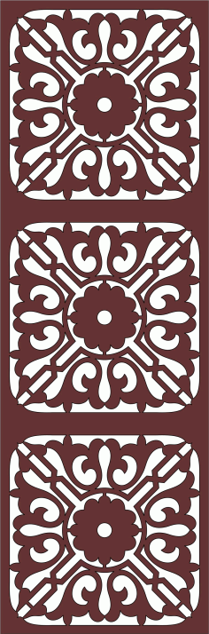 Room Divider Seamless Separator Grill Design For Laser Cutting Free DXF File