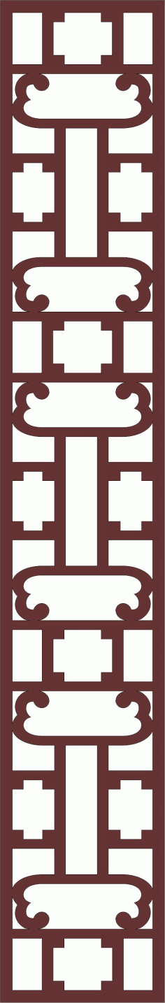 Room Divider Seamless Separator Screen Design For Laser Cutting Free DXF File