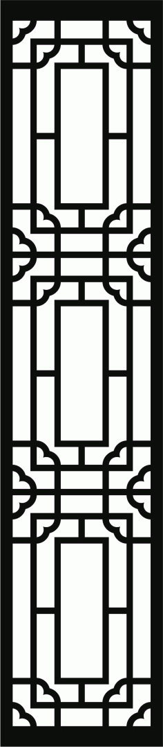 Room Divider Seamless Separator Screen Panel For Laser Cutting Free DXF File, Free Vectors File