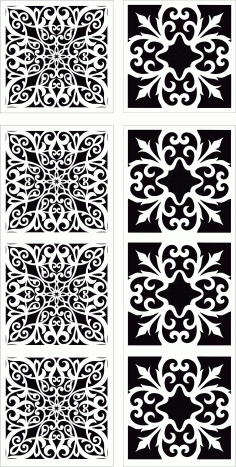Room Grill Separator Seamless Designs For Laser Cutting Free DXF File
