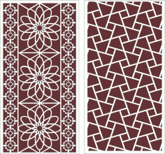 Room Partition Broken Glass Wall Flower Pattern For Laser Cutting Free DXF File