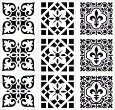 Room Seamless Separator Grill Design Set For Laser Cutting Free DXF File