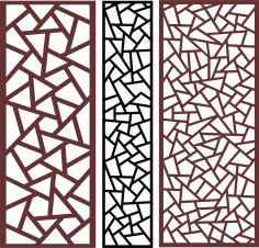 Room Separator Screen Seamless Design Set For Laser Cut Free Vector File