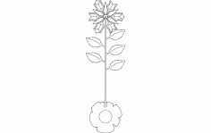 Rose Plant Free DXF File