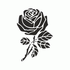 Rose Stencil Free DXF File