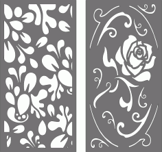 Roses In Leaf Dust Lattice Design Free DXF File