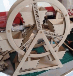 Rotating Wheel Display Shelf For Laser Cut Cnc Free DXF File