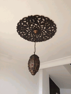Round Ceiling Medallion For Laser Cutting Free Vector File