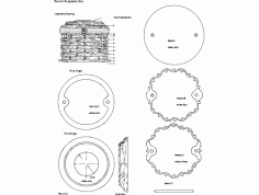 Round Keepsake Box 3d Puzzle Free DXF File