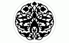 Round Pattern Floral Free DXF File